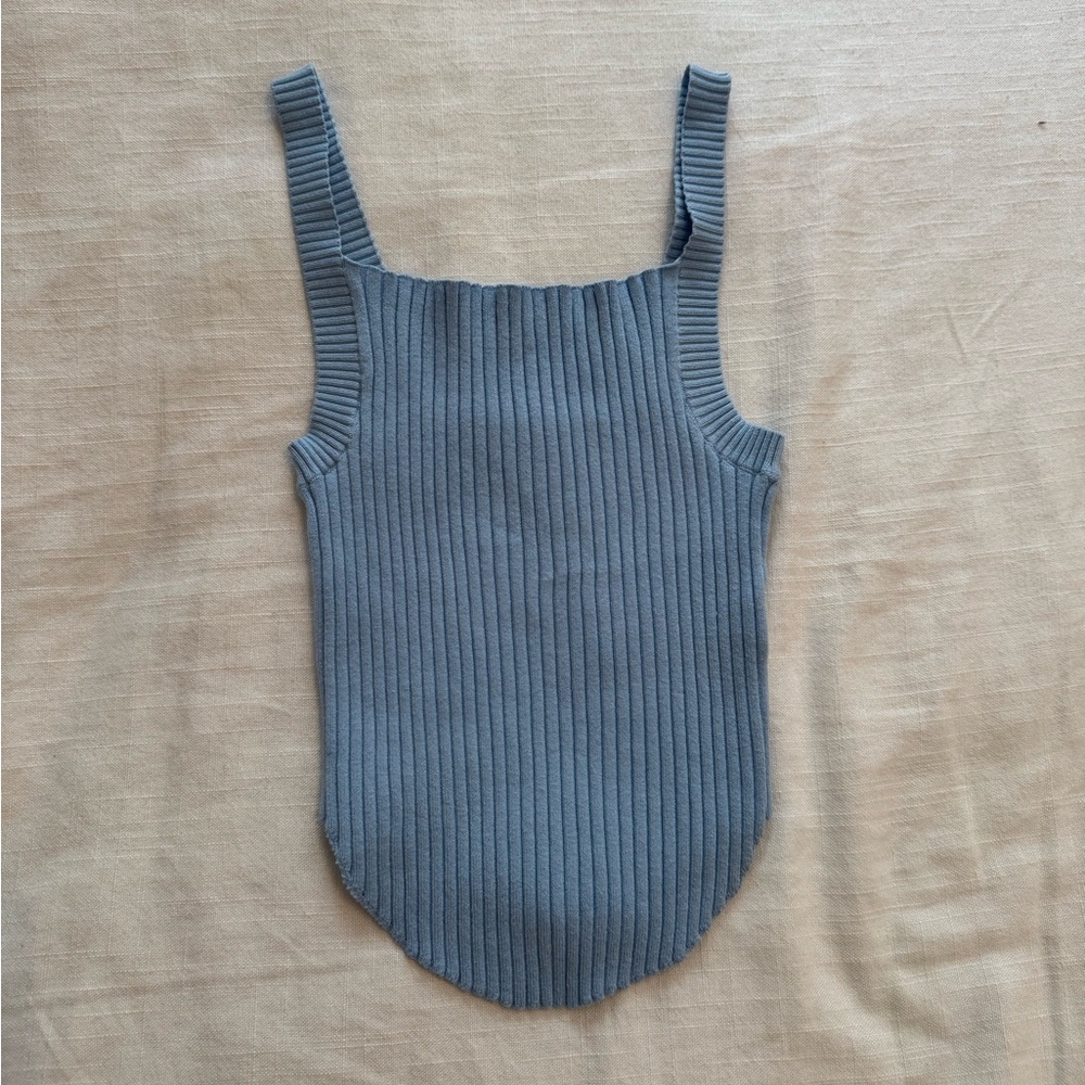 BDG Blue Ribbed Tank Top